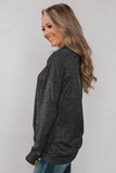 Black Twist of Winter Cowl Neck Sweatshirt