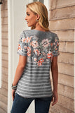 Spring Vibe Floral & Stripe Tee