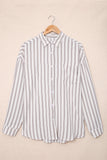Striped Buttons Closure Long Sleeve Shirt