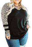 Splicing Criss-Cross Neck Plus Size Top