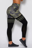 Camo Print Striped Sport Pants