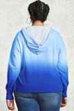 Plus Size Ombre Terry Hoodie