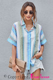 Happier With You Striped Button Top