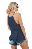 Polka Dot Pleated Tie Top