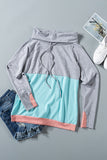 Colorblock Thumbhole Sleeved Sweatshirt