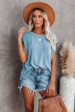 Pocketed Tee with Side Slits