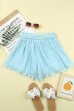 Ruffled Waist Pleated Shorts with Belt