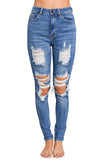 Medium Wash Distressed Skinny Jeans