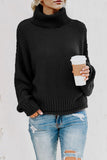 Turtleneck Balloon Long Sleeve Pullover Sweater