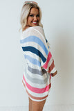 Striped Knit Top with Chest Pocket