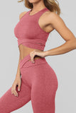 Crisscross Sports Bra and Leggings Set