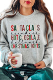 Christmas Letter Round Neck Shift Casual sweatshirt