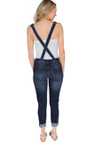 Wash Distressed Jeans Overalls