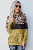 Leopard Tie Dye Colorblock Hoodie