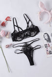 Cadged Strappy Lace Bralette Set
