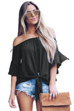 Off The Shoulder Knot Front Top