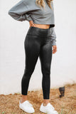 Snakeskin PU Leggings
