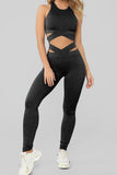Crisscross Sports Bra and Leggings Set