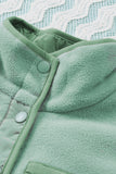 Half Button Pocketed Fleece Pullover Sweatshirt