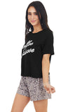 Coffee Please Graphic Crop Top And Shorts Lounge Set