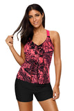 Floral Printed Blouson Tankini Top