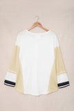 Block Buttoned Henley Top