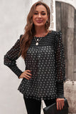 Smocked Ruffle Trim Blouse