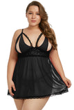 Plus Size Peek-a-boo Valentine Babydoll