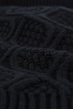 Turtleneck Cold Shoulder Textured Sweater