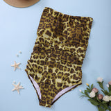 Floral Print Tummy Control Halter One-piece Swimsuit