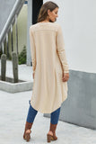 Selected Button Pocketed High Low Cardigan