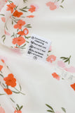 Split V Neck Floral Plus Size Blouse with Ruffles