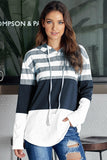 Color Block Drawstring Hoodie