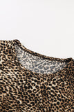 Ruffled Sleeves Leopard Tee