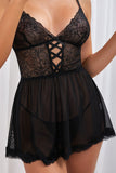 Sexy See Through Babydoll Lingerie Set