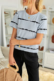 Tie-dye Stripe Casual T-Shirt