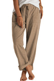 Loose Drawstring Waist Knit Pants with Pockets