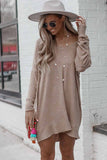 Taupe Long Sleeve Sweater Dress
