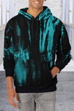 Tie-dyed Print Kangaroo Pocket Men's Hoodie