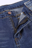 Patchwork Sunflower Print Distressed High Waist Jeans