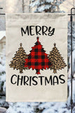 MERRY CHRISTMAS Trees Print Graphic Garden Flag