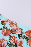 Floral Ruffled Hem High Waist Bikini Set