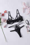 Cadged Strappy Lace Bralette Set