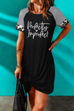 Pray Leopard Spliced Short Sleeve Ruched Mini Dress