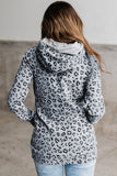 Leopard Print Zipper Pocket Hoddie