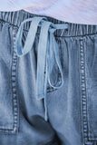 Casual Pocketed Frayed Denim Shorts