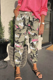 Elastic Waist Neon Camo Joggers