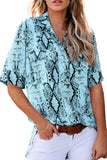 Python Print Short Sleeve Shirt    Leopard Print Short Sleeve Shirt