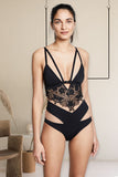 Lace Splicing Hollow-out Monokini