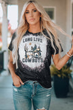 SMALL TOWN USA Graphic Print Color Block T Shirt